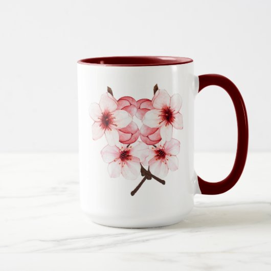 Mug Fleurs de cerises 15oz (Droite)