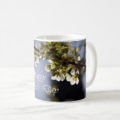 Mug fleurs de cerisier blanches joyeuse fête des pères (Devant droit)