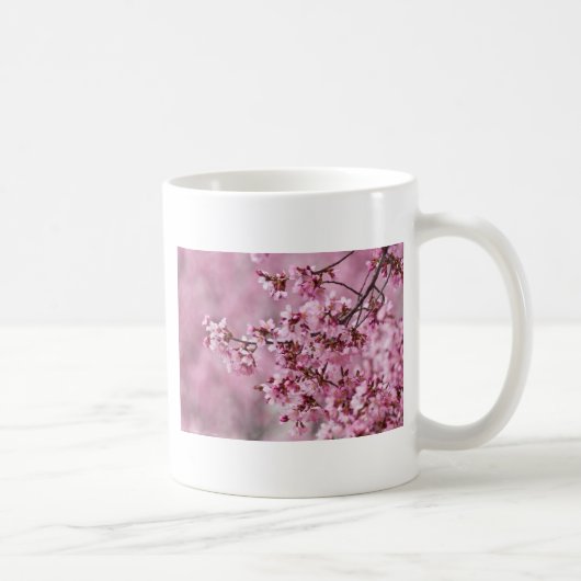 Mug Fleurs de Cerisier Sakura Pastel Rose Calquees (Droite)