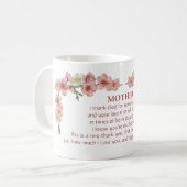 Mug Fleurs de cerisiers en rose pour mère (Devant gauche)