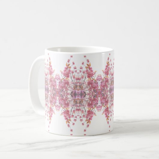 Mug Fleurs de cerisiers roses (Devant gauche)