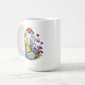 Mug Fleurs de champignons magiques Whimsical personnal (Devant gauche)