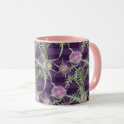 Mug Fleurs de chardon (Devant droit)