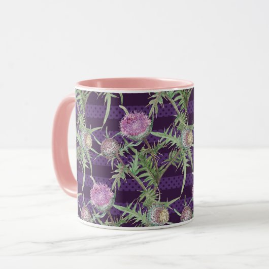 Mug Fleurs de chardon (Devant gauche)