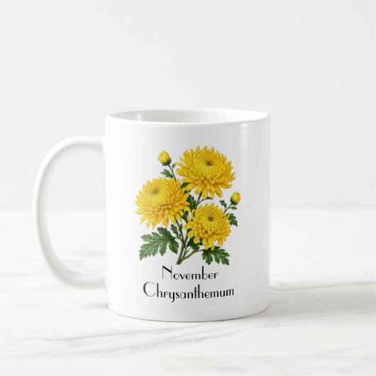 Mug Fleurs de chrysanthème de novembre (Gauche)