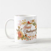 Mug Fleurs de chute de bon thanksgiving personnalisées (Gauche)