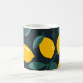 Mug Fleurs de citrons, Texture d'été Vintage. (Centre)