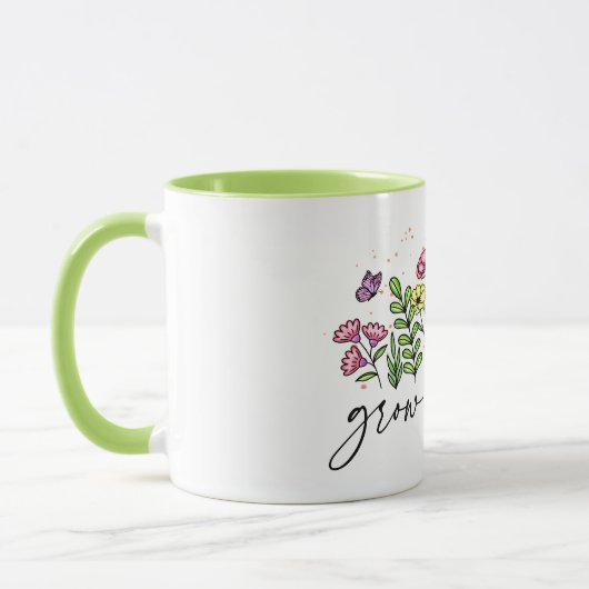 MUG FLEURS DE CONCEPTION SIMPLE "GROW IN GRACE" BIBLE  (Gauche)