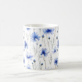 Mug Fleurs de Cornflower Pressées Aquarelle (Centre)