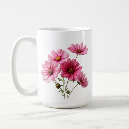 Mug Fleurs de Cosmos Rose-23456 (Gauche)