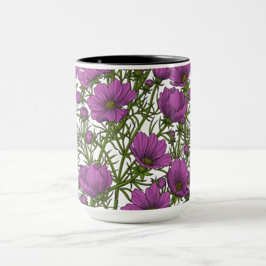 Mug Fleurs de cosmos violet (Centre)
