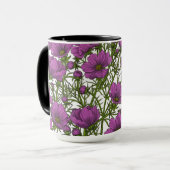 Mug Fleurs de cosmos violet (Devant gauche)