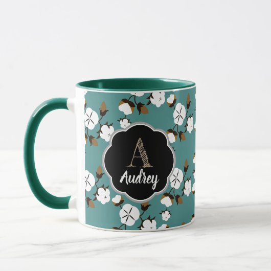 Mug Fleurs de coton rustiques (Gauche)