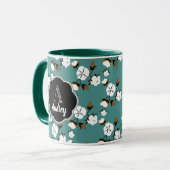 Mug Fleurs de coton rustiques (Devant gauche)