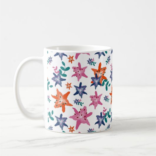 Mug Fleurs de couleur d'eau mignonne Pastel (Gauche)