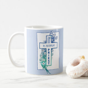Mug Fleurs de croix du prêtre personnalisées