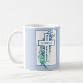 Mug Fleurs de croix du prêtre personnalisées (Gauche)