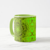 Mug FLEURS DE DAHLIA VERT Abstrait Floral (Devant gauche)