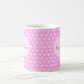 Mug Fleurs de démarrage blanches sur rose (Centre)