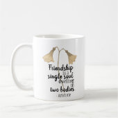 Mug Fleurs de devis d'amitié (Gauche)