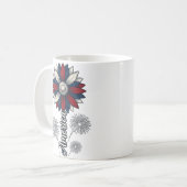 Mug Fleurs de feu d'artifice vectoriel de conception p (Devant gauche)