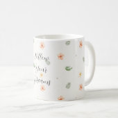 Mug Fleurs de feuilles d'hibiscus à la crème de pêche (Devant droit)