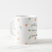 Mug Fleurs de feuilles d'hibiscus à la crème de pêche (Devant gauche)