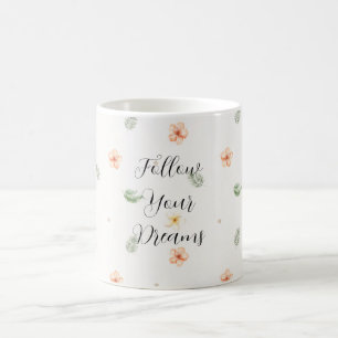 Mug Fleurs de feuilles d'hibiscus à la crème de pêche