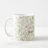 Mug Fleurs de fille aux cheveux marron (Gauche)