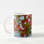 Mug Fleurs de flamme de Saipan sur un océan de bleu (Gauche)