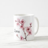 Mug Fleurs de fleurs de cerisier rose (Devant droit)