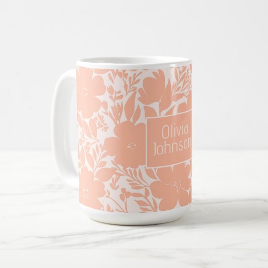 Mug Fleurs de fleurs de chair douce (Devant gauche)