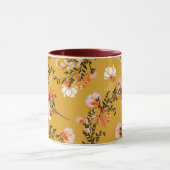 Mug Fleurs de fond jaune (Centre)