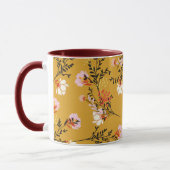 Mug Fleurs de fond jaune (Gauche)