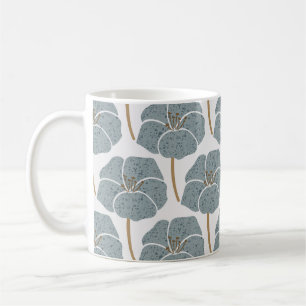 Mug Fleurs de Géranium Bleu Motif romantique.
