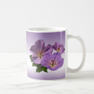 Mug Fleurs de géranium violet