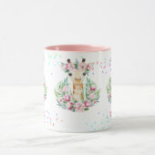 Mug Fleurs de girafe Boho Nommées Filles, Cadeaux Ados (Centre)