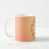 Mug Fleurs de gradient de coucher d'or moderne Monogra (Gauche)