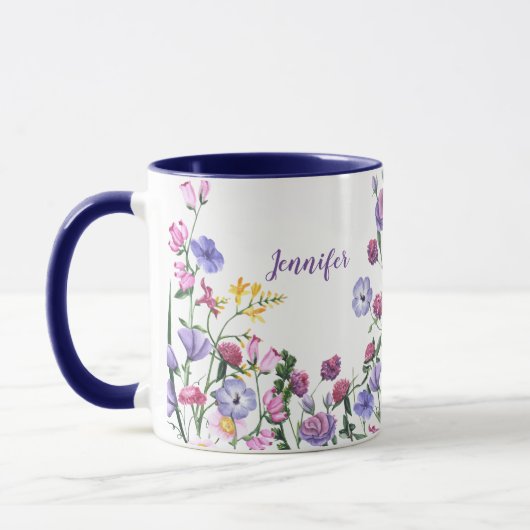 Mug Fleurs de Jardin colorées fleurs sauvages (Gauche)