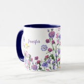 Mug Fleurs de Jardin colorées fleurs sauvages (Devant gauche)