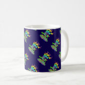 Mug Fleurs de jardin Dk Blue Diagonal (Devant droit)