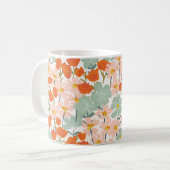 Mug Fleurs de jardin : rose, orange sans soudure (Devant gauche)