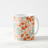 Mug Fleurs de jardin : rose, orange sans soudure (Devant droit)