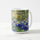 Mug Fleurs de la foi Psaume 135:3 Coupe Bluebonnet (Devant droit)