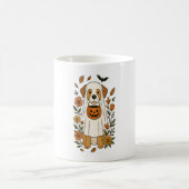 Mug Fleurs de Labrador Retriever d'Halloween (Centre)