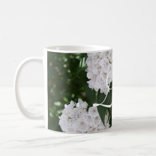 Mug Fleurs de laurier blanc (Gauche)
