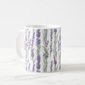Mug Fleurs de lavande à l'aquarelle (Devant gauche)