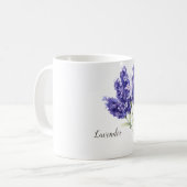 Mug Fleurs de Lavande Aquarelle (Devant gauche)