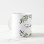Mug Fleurs de lavande eucalyptus nom de la végétation (Devant gauche)