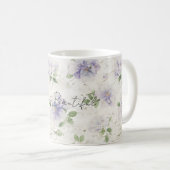 Mug Fleurs de lavande violette jolie (Devant droit)